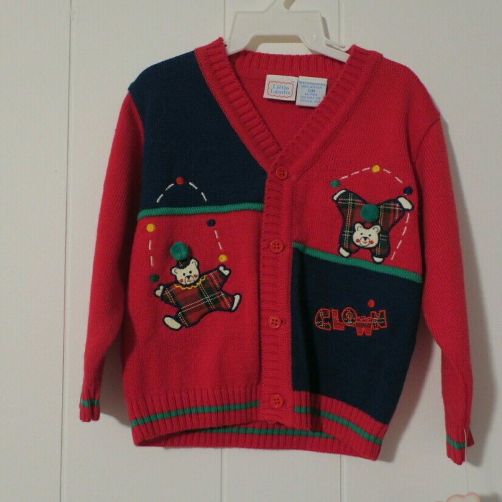 Vintage Circus Cardigan Sweater 18M NWT